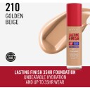Rimmel Lasting Finish Foundation 210 Golden Beige - Full Coverage, 30 ml