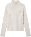 Calvin Klein Jeans Woven Label Tneck Sweater   Cream   M