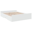  Sengeramme høyglans hvit 150x200 cm konstruert tre 8721102619397
