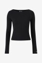 Aim'n   Topp Ease Ribbed Long Sleeve Top   Svart