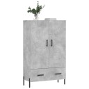 vidaXL Highboard betonggrå 69,5x31x115 cm konstruert tre