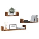  Vegghyller 3 stk gammelt tre konstruert tre 8721158433978