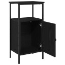  Nattbord 2 stk svart eik 41x31x80 cm konstruert tre
