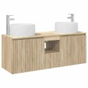 vidaXL Baderomsskapsett 3 stk. Sonoma eik 49,5 x 44,5 x 66 cm