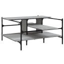  Salongbord grå sonoma 100x100x48,5 cm konstruert tre 8721012376106