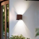 Lindby Dara Round LED Smart Utendørs Vegglampe Rust