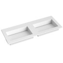 Korsbakken Corian Med Flat Bunn Uten Kranhull Hvit Matt 80cm