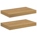  Vegghylle 2 pcs Brun 40 x 23,5 x 4 cm Konstruert tre