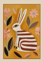 City Art Striped Hare Plakat Plakat / 50x70cm 