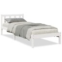  Ekstra lang sengeramme uten madrass hvit 90x220 cm heltre furu