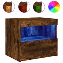  Nattbord med LED røkt eik 50x40x45 cm 8721012253551