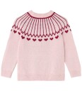 Fliink Nova Heart Pullover   SMOKE ROSE / RED BUD   4 5Y(110 cm)
