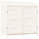 vidaXL Hageskur hvit 102x52x112 cm heltre gran
