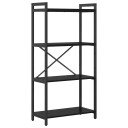  Bokhylle Svart eik 60 x 30 x 118 cm Konstruert tre