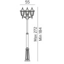 Norlys Modena Utendørs Parklampe 3 Lyktehoder Svart, Ingen