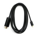 ELETRA USB-C M - HDMI 1.4 M 2M KABEL, SVART