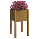 vidaXL Plantekasser 2 stk 40x40x70 cm heltre furu honningbrun