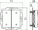 Abb Strømbryter Saga 2052 Uc-916 4-Knapps Trykknapp