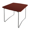 Grythyttan Stålmöbler B31 bord 84 cm Mørkerød / Varmgalvanisert