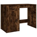 vidaXL Skrivebord røkt eik 100x49x75 cm konstruert tre