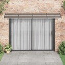 vidaXL Skjermtak svart og gjennomsiktig 350x80 cm polykarbonat