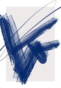 Bold Blue Brushstrokes Plakat Plakat / 100x150cm