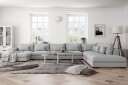 Dubai U modulsofa Large med divan venstre ekstra dyp   Lysegrå