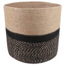 vidaXL Plantepotte Sett 2 pcs Naturlig og svart Ø 28 x 28 cm
