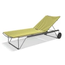 Houe Click Adjustable chaise longue Lemon zest. Frame: Grey