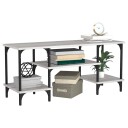 vidaXL TV-benk grå sonoma 102x35x45,5 cm konstruert tre