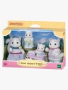 Sylvanian Families Snøleopardfamilie Figursett med Bevegelige Deler og Tilbehør