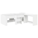  Barneseng med skrivebord Hvit 98.5 x 200 cm Konstruert tre