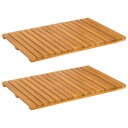 vidaXL Badematte Ensfarget Brun 60 x 40 cm Solid akasietre