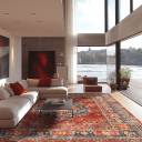 Wilton teppe   Soussi rød/multi Størrelse: 130 x 190 cm