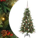 Kunstig sammensatt juletre med 150 LED grønn 120 cm PE og PVC