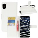 INCOVER iPhone X/XS Litchi Flip Deksel m. Kortholder - Hvit