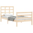 vidaXL Sengeramme med hodegavl 3FT single heltre