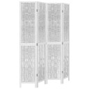  Romdeler 4 paneler hvit heltre keisertre 8721012073715