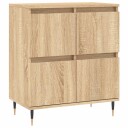 vidaXL Skjenk sonoma eik 60x35x70 cm konstruert tre