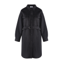 Katinka Overshirt Black L Long Belted Overshirt