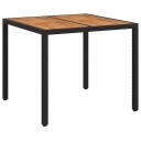 vidaXL Hagebord Svart 90 x 90 x 75 cm polyrotting