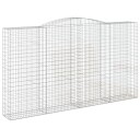  Gabionkurver buede 9 stk 400x50x220/240 cm galvanisert jern