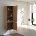 Bathlife Lättsam Sideskap m/2 dører 45x35x150 cm Integrerte grep Eik