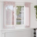  Voilegardiner med grommets 2 stk lyserosa 140x175 cm 8721158551009