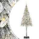  Juletre med 300 LED med stativ Hvit 210 cm PE og stål
