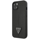 Guess Guhcp14mpsatlk Iphone 14 Plus 6,7 Tommer Svart / Svart Hardt Deksel Saffianotriangle Logo