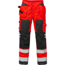 Fristads Hantverkarbyxa 2025 Plu, Klass 2 Varsel Röd/svart D112