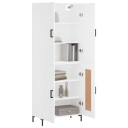 vidaXL Highboard hvit 69,5x34x180 cm konstruert tre 8720845410360