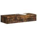 vidaXL Vegghengt Sidebord Røkt Eik 87,5 x 34,5 x 17 cm Konstruert tre