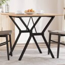  Spisebord Y-ramme 90x90x75 cm heltre furu og støpejern 3282718